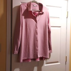 Joan Rivers shacket, size xl, ptp 26, in excellent condition.Pink heather
